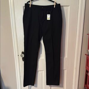 Tallia NWT Navy Blue Flat Front 100% Cotton Dress Pants Size 34/34